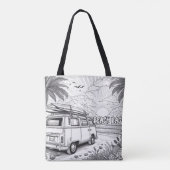 Palm Tree Surf Escape Coloring Tasche (Rückseite)