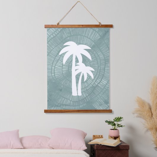 Palm Tree Tapesta Wandteppich Mit Holzrahmen (Schlafzimmer)
