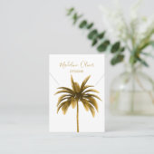Palm Tree Terracotta Moderne Fußgängerpromenade Visitenkarte (Stehend Vorderseite)