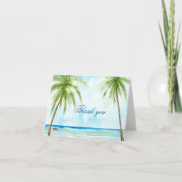 Palm Tree Thank You Card Dankeskarte