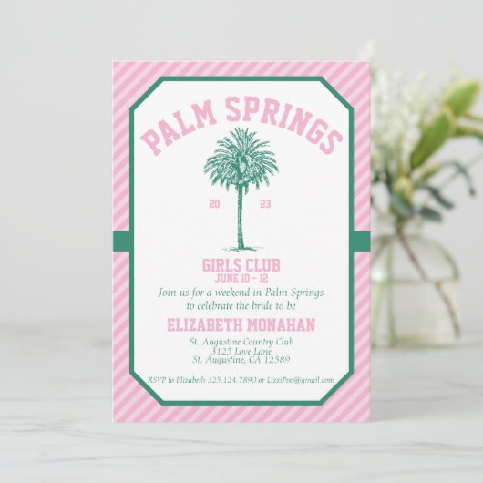 Palm Tree - The Restaurant Einladung (Stehend Vorderseite)