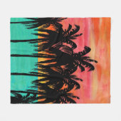 Palm tree throw blaket fleecedecke (Vorderseite (Horizontal))