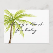 Palm Tree Tropical Baby Shower Book Card Library Einladungspostkarte (Rückseite)