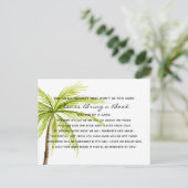 Palm Tree Tropical Baby Shower Book Card Library Einladungspostkarte (Stehend Vorderseite)