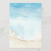 Palm Tree Tropical Beach Hochzeit in Urlaubsort Hinweiskarte (Rückseite)