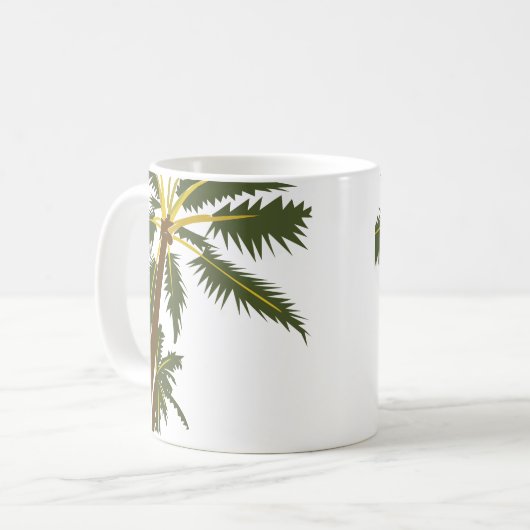 Palm Tree Tropical Beach Kaffeetasse (Vorderseite Links)