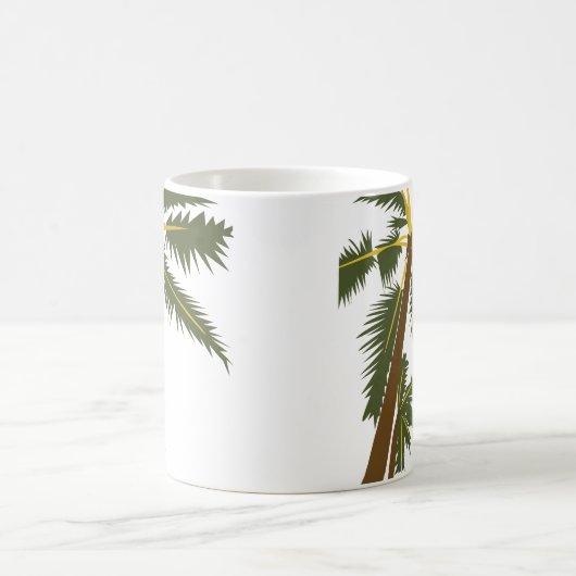 Palm Tree Tropical Beach Kaffeetasse (Mittel)