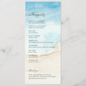 Palm Tree Tropical Beach Ocean Hochzeit in Urlaubs Programm (Rückseite)