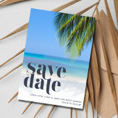Palm Tree Tropical Beach Wedding Digital Save The Date