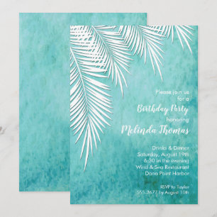 Palm Tree Tropical Birthday Einladung