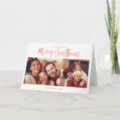 Palm Tree Tropical Christmas 2 Foto geklappt Karte (Vorderseite)