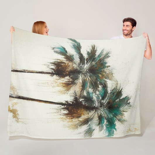 Palm Tree Tropical Fleece Blanket (Beispiel)