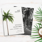 Palm Tree Tropical Foto Wedding Save the Date Einladung