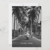 Palm Tree Tropical Foto Wedding Save the Date Einladung (Vorderseite)