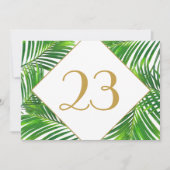 Palm Tree Tropical Greenerity Beach Tischnummern (Vorderseite)