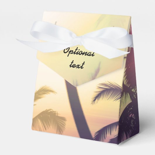 Palm Tree Tropical Heat Beach Gastgeschenk Box Geschenkschachtel (Vorderseite)