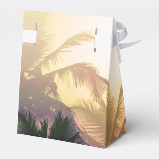 Palm Tree Tropical Heat Beach Gastgeschenk Box Geschenkschachtel (Rückseite)