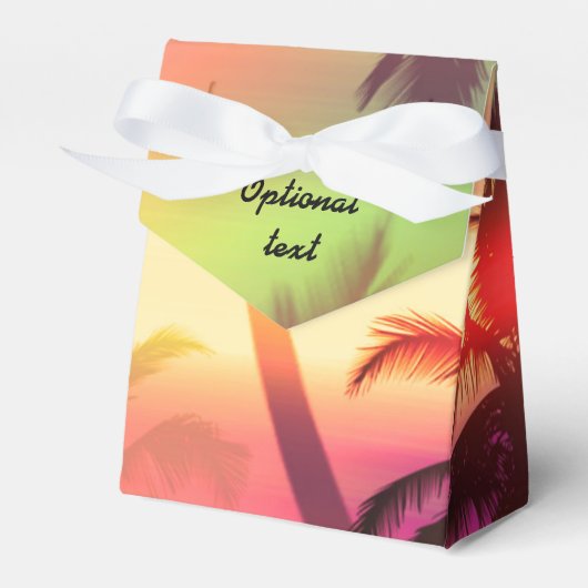 Palm Tree Tropical Heat Beach Gastgeschenk Box Geschenkschachtel (Vorderseite)