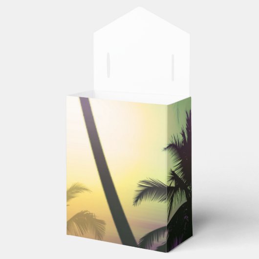 Palm Tree Tropical Heat Beach Gastgeschenk Box Geschenkschachtel (Geöffnet)