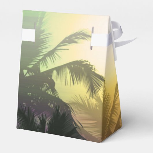 Palm Tree Tropical Heat Beach Gastgeschenk Box Geschenkschachtel (Rückseite)