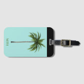 Palm Tree Tropical Island Beach Fakultative Worte  Gepäckanhänger (Vorderseite (Horizontal))