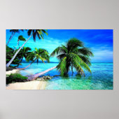 Palm Tree Tropical Island Beach Poster (Vorne)
