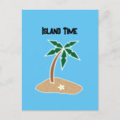 Palm Tree Tropical Island Fun Beach Travel Cartoon Postkarte (Vorderseite)