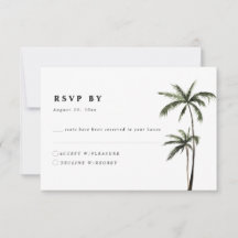 Palm Tree Tropical Island Minimal Beach Hochzeit