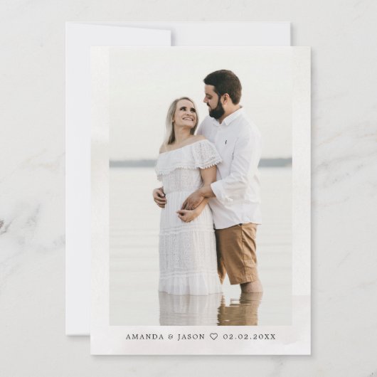 Palm Tree Tropical Island Minimal Beach Rett The D Save The Date (Rückseite)