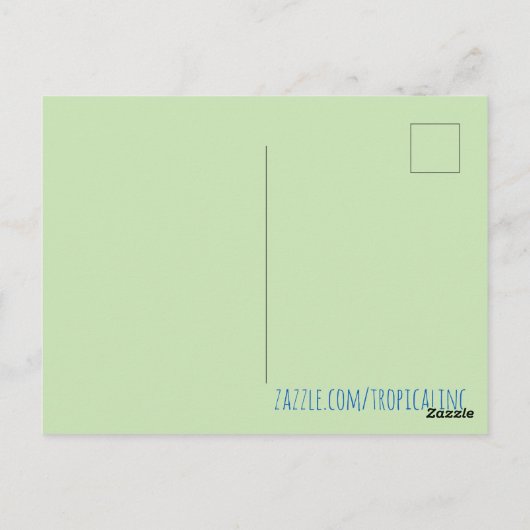 Palm Tree Tropical Island Postkarte (Rückseite)