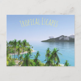 Palm Tree Tropical Island Postkarte