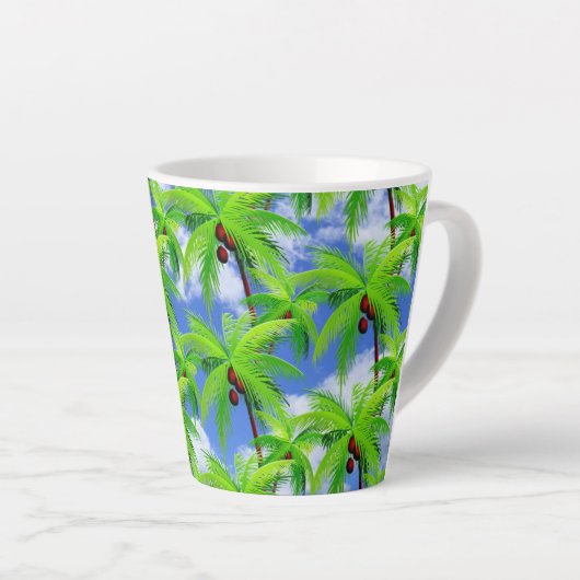 Palm Tree Tropical Milchtasse (Rechte Ecke)