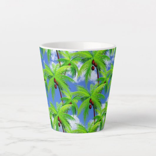 Palm Tree Tropical Milchtasse (Vorderseite)