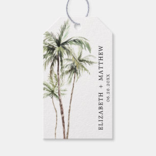 Palm Tree Tropical Minimale Gastgeschenk Hochzei Geschenkanhänger