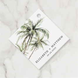 Palm Tree Tropical | Minimale Gastgeschenk Hochzei Geschenkanhänger