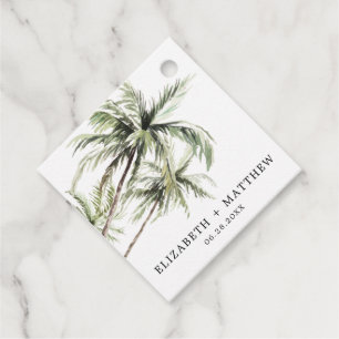 Palm Tree Tropical Minimale Gastgeschenk Hochzei Geschenkanhänger