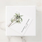 Palm Tree Tropical | Minimale Gastgeschenk Hochzei Geschenkanhänger (Beispiel)
