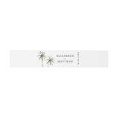 Palm Tree Tropical | Minimale Hochzeit Einladungsbanderole (Flach)