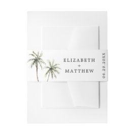 Palm Tree Tropical | Minimale Hochzeit Einladungsbanderole