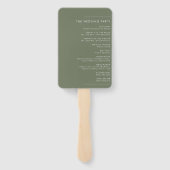 Palm Tree Tropical | Minimale Hochzeit Fächer (Rückseite)