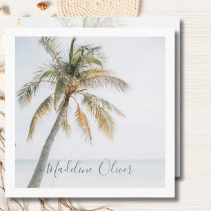 Palm Tree Tropical QR Code Modern Quadratische Visitenkarte