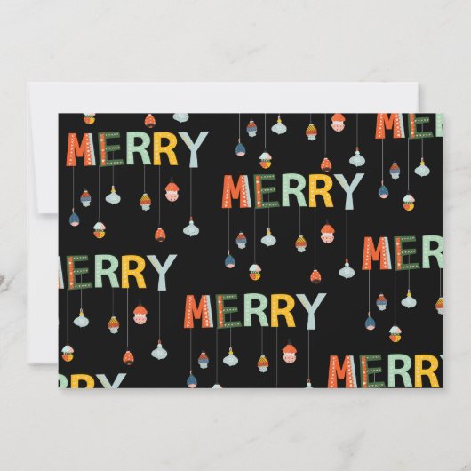 Palm Tree Tropical Retro Feiertag Einladung (Rückseite)