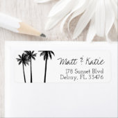 Palm Tree Tropical Return Address Label (Insitu)