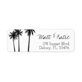 Palm Tree Tropical Return Address Label (Vorne)