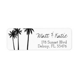 Palm Tree Tropical Return Address Label