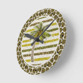 Palm Tree Tropical Runde Wanduhr (Winkel)