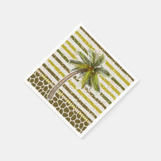 Palm Tree Tropical Serviette (Ecke)