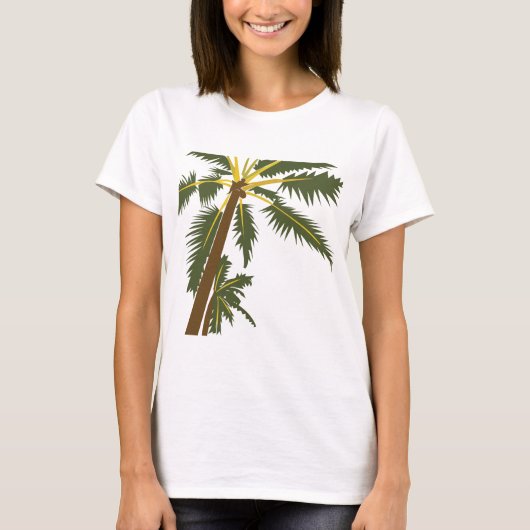 Palm Tree Tropical T-Shirt (Vorderseite)