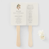 Palm Tree Tropical Wedding Custom Program Fächer (Vorne und Hinten)