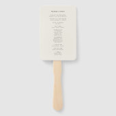 Palm Tree Tropical Wedding Custom Program Fächer (Rückseite)